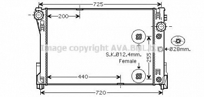 AVA QUALITY COOLING ms2452 -  Радиатор, охлаждение двигателя